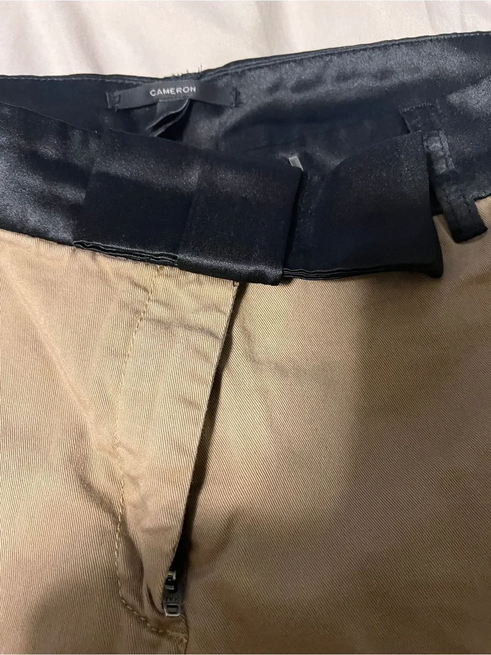 J. Crew Khaki Trousers with Black Trim